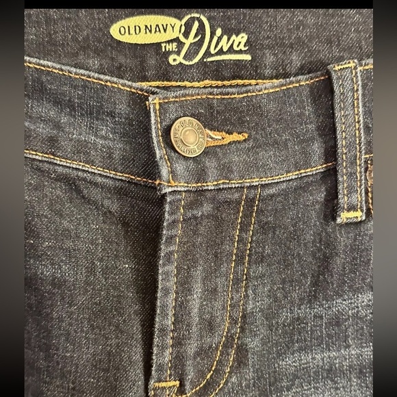 Old Navy Size 4 Short THE DIVA SKINNY JEANS Dark Wash Low Cut Blue EUC - Picture 3 of 6